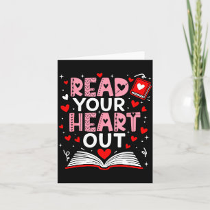 Read Your Heart Out Valentine Reading Book Girl Ki Card