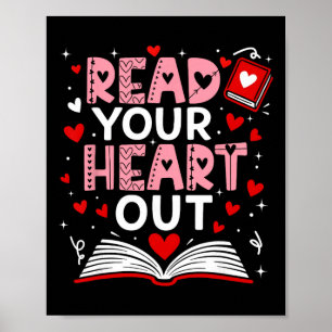 Read Your Heart Out Valentine Reading Book Girl Ki Poster