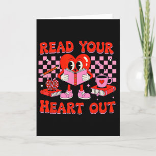 Read Your Heart Out Valentine Reading Book Kid Tea Card