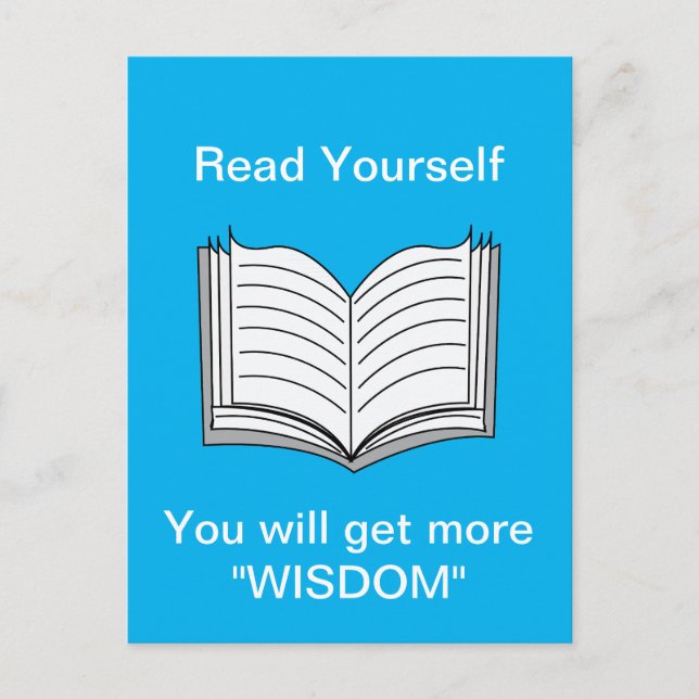 Read Yourself Inspirational Quote Postcard (Front)