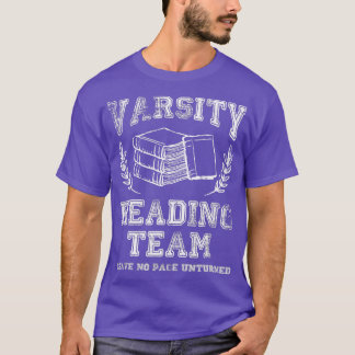 Reader Book Lover Gift Varsity Reading Team T-Shirt