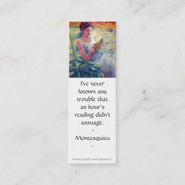 Reader Bookmark Mini Business Card (Front)
