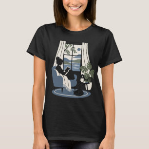 Reader by the Window Minimal Silhouette T-Shirt
