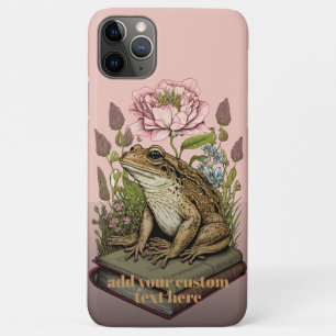 Reader Frog on Book Wildflower Cottagecore Custom Case-Mate iPhone Case