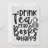 Reader Gift Drink Tea Read Books Be Happy