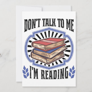 Reader Gift I Am Reading Books Thank You Card