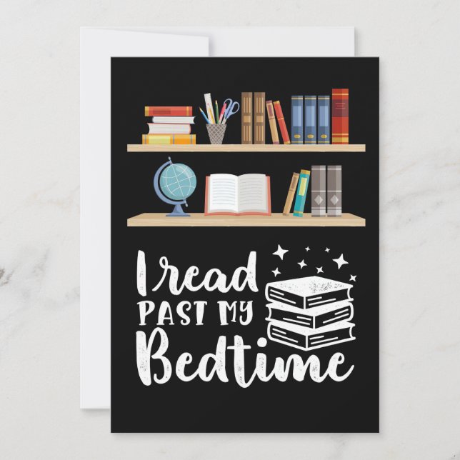 Reader Gift I Read Past My Bedtime Thank You Card (Front)