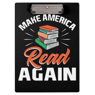Reader Gift Make America Read Again Clipboard