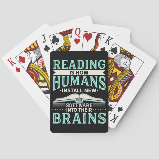 Reader Gift Reading New Brain Playing Cards (Back)