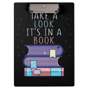 Reader Gift Take A Look In A Book Clipboard