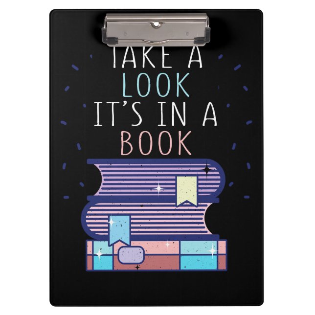 Reader Gift Take A Look In A Book Clipboard (Front)