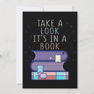 Reader Gift Take A Look In A Book Invitation