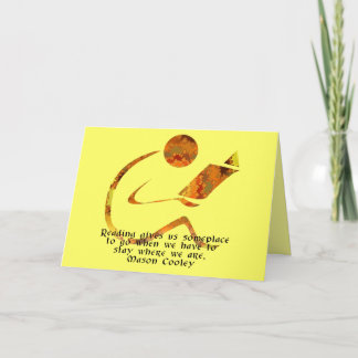 Reader Golden Quote Blank Card