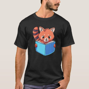 Reader Reading Book Red Panda T-Shirt