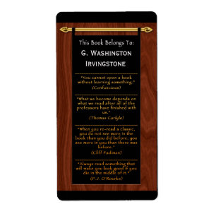 Reader’s Quotes (Personalised Bookplate)