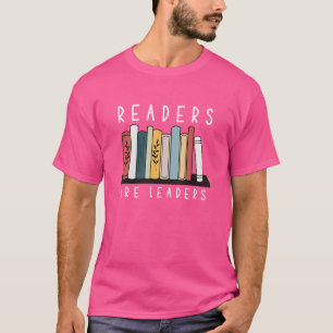 Readers Are Leaders Reading Book Student Book Worm T-Shirt