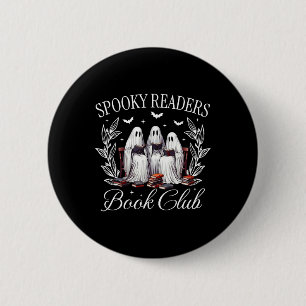 Readers Book Club Funny Ghost Teacher Happy Hallow 6 Cm Round Badge