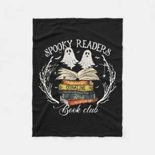 Readers Book Club Teacher Funny Ghost Happy Hallow Fleece Blanket