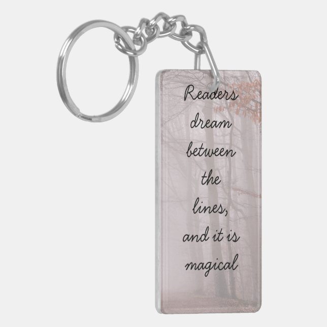 Readers dream between the lines... key ring (Front Left)