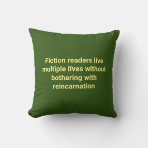 Readers' Throw Pillow Comes in 10 Colour Choices!