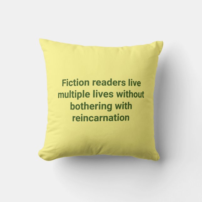 Readers' Throw Pillow Comes in 10 Colour Choices! (Front)