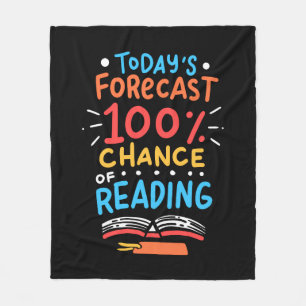 Reading - 100% Chance of Reading Fleece Blanket