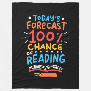 Reading - 100% Chance of Reading Fleece Blanket