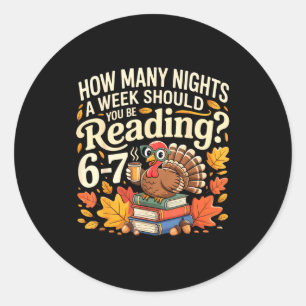 Reading 67 Meme Englieacher Funny 67 Turkey  Classic Round Sticker