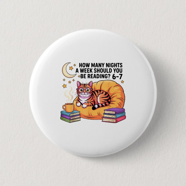 Reading 67 Meme Englieacher Funny 67 With Cat Read 6 Cm Round Badge (Front)