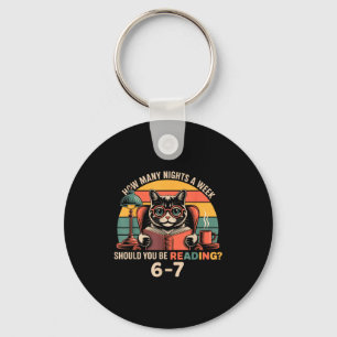 Reading 67 Meme Englieacher In Funny 67 Retro Cat  Key Ring