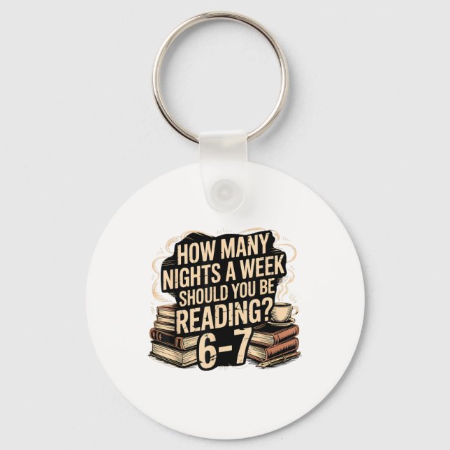 Reading 67 Meme English Teacher Funny 67 Librarian Key Ring (Front)