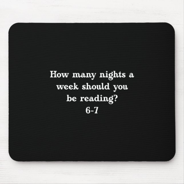 Reading 67 Meme Funny Book Lover Librarian English Mouse Pad (Front)
