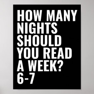 Reading 6 7 Six Seven Teacher Librarian English Bo Poster