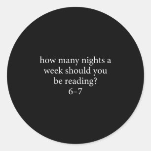 Reading 6-7 Teacher School Librarian English Teach Classic Round Sticker