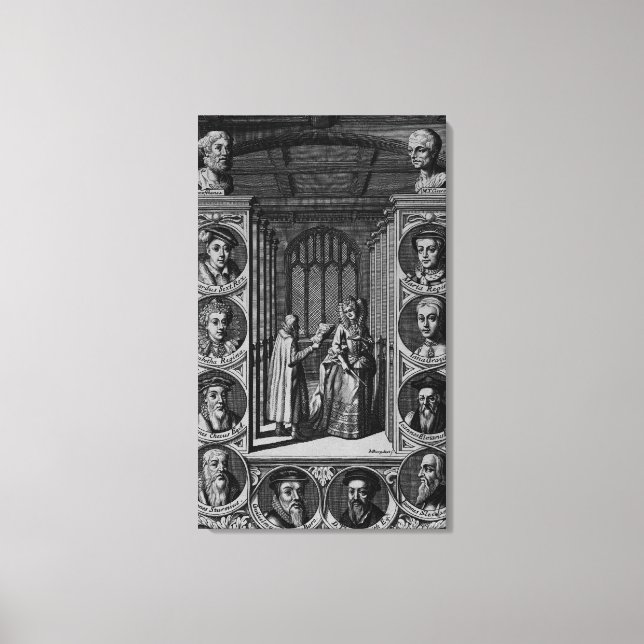 Reading a letter to Queen Elizabeth I Canvas Print (Front)