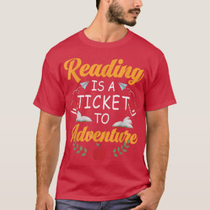Reading Adventure Funny Book Reader Humour Book Lo T-Shirt
