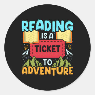 Reading Adventure Library Student Teacher Book Classic Round Sticker
