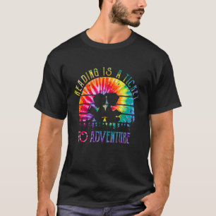 Reading Adventure Tiedye Books Reader Bookworm Hob T-Shirt