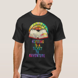 Reading Adventure Tiedye Books Reader Bookworm Hob T-Shirt