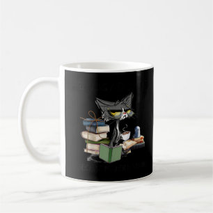 Reading And Coffee Because Murder Is Wrong Cat Cof Mug