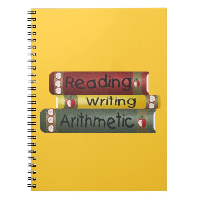 Reading and Writing and Arithmetic Spiral Notebook (Front)