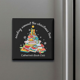 Reading Around The Christmas Tree Book Club Magnet