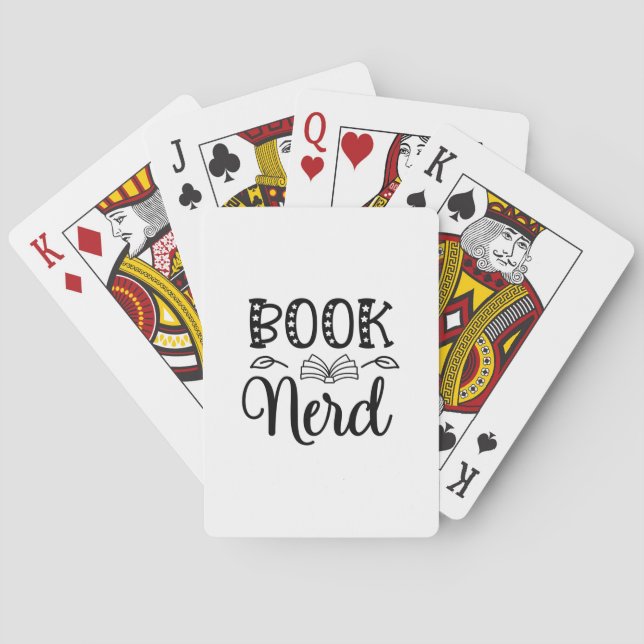 Reading Art Book Nerd Playing Cards (Back)