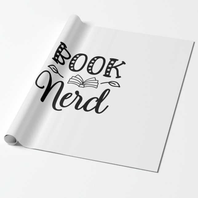 Reading Art Book Nerd Wrapping Paper (Unrolled)