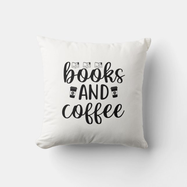 Reading Art Books And Coffee Cushion (Front)