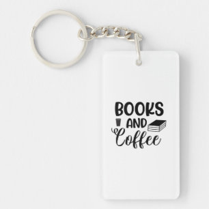 Reading Art Books And Coffee Key Ring