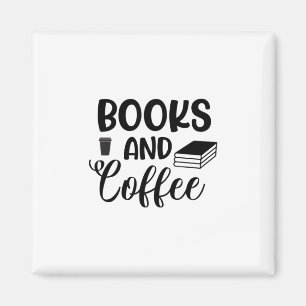 Reading Art Books And Coffee Magnet