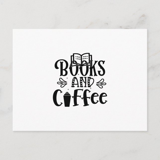 Reading Art Books And Coffee Postcard (Front)