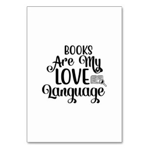 Reading Art Books Are My Love Language Table Number