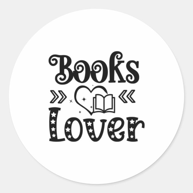 Reading Art Books Lover Classic Round Sticker (Front)